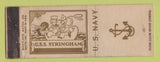 Matchbook Cover - US Navy USS Stringham WORN
