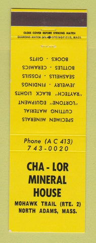 Matchbook Cover - Cha Lor Mineral House Norht Adams MA