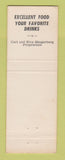 Matchbook Cover - Grubstake Inn Central City Colorado
