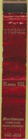 Matchbook Cover - Hartman Furniture Chicago IL 10 Strike