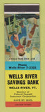 Matchbook Cover - Wells River Savings Bank VT