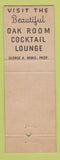 Matchbook Cover - Hotel Brooks Brattleboro VT