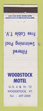 Matchbook Cover - Woodstock Motel Woodstock VT WEAR