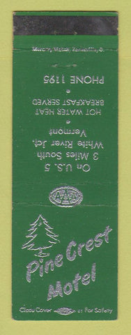 Matchbook Cover - Pine Crest Motel White River Junction VT