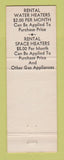 Matchbook Cover - Rutland Utility Gas propane Rutland VT