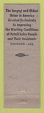 Matchbook Cover - Retail Clerks Union Lafayette LA
