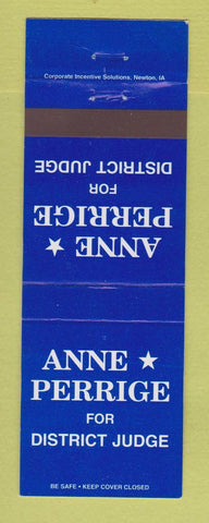 Matchbook Cover - Anne Perrige District Judge Election
