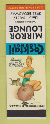Matchbook Cover - Mirror Lounge bar pinup SAMPLE