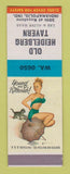 Matchbook Cover - Old Heidelberg Tavern Indianapolis IN pinup SAMPLE