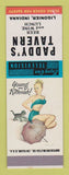 Matchbook Cover - Paddy's Tavern Ligonier IN pinup SAMPLE
