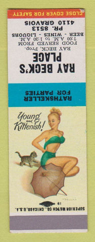 Matchbook Cover - Ray Beck's Place  pinup SAMPLE