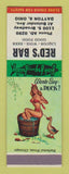 Matchbook Cover - Red's Bar Dayton OH pinup SAMPLE