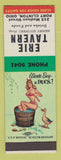 Matchbook Cover - Erie Tavern Port Clinton OH Henry Sivinski pinup SAMPLE