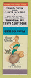 Matchbook Cover - Bud's Auto Parts Wrecking Miami FL pinup SAMPLE