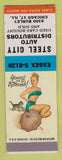 Matchbook Cover - Steel City Auto Distributors Chicago IL pinup SAMPLE