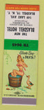Matchbook Cover - Blasdell Hotel NY pinup SAMPLE