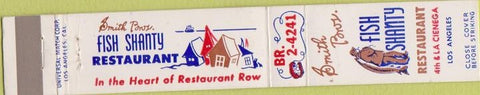 Matchbook Cover - Fish Shanty Restaurant Los Angeles CA 10 Strike