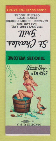 Matchbook Cover - St Charles Grill  pinup SAMPLE