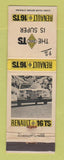 Matchbook Cover - Renault 16TS Car South Africa WORN