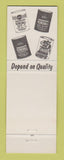 Matchbook Cover - Kendall oil gas Merse Centreville PA