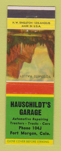 Matchbook Cover - Hauschildt's Auto Repair Fort Morgan Colorado