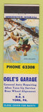 Matchbook Cover - Ogle's Garage York PA
