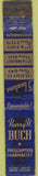 Matchbook Cover - Harry Buch Drugs Harrisburg PA WEAR 10 Strike