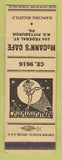 Matchbook Cover - McCann's Cafe Pittsburgh PA girlie