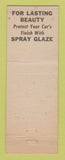 Matchbook Cover - Lustrwash Car Wash San Mateo CA WEAR