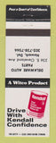 Matchbook Cover - Kendall oil gas Newark DE