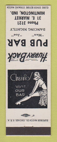 Matchbook Cover - Pub Bar Huntington IN girlie