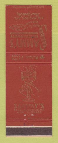 Matchbook Cover - Sammy's Restaurant New York City girlie