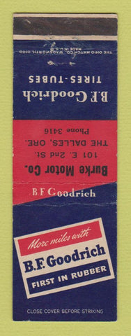 Matchbook Cover - BF Goodrich Tires Burke Motor The Dalles OR
