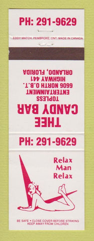 Matchbook Cover - Thee Candy Bar Strip Club Orlando FL