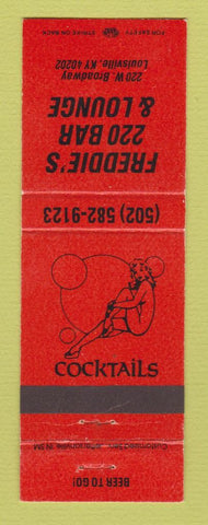 Matchbook Cover - Freddie's 220 Bar Lounge Louisville KY