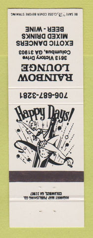 Matchbook Cover - Rainbow Lounge Columbus GA girlie