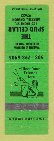 Matchbook Cover - The Spud Cellar Merrill OR girlie