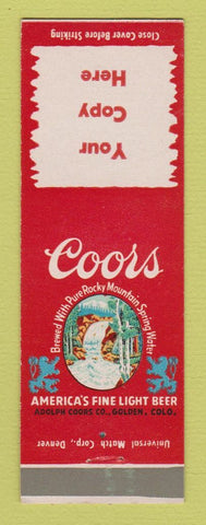 Matchbook Cover - Coors Beer Your Copy Here