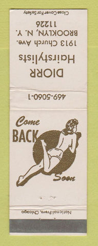 Matchbook Cover - Diorr Hair Salon Brooklyn NY girlie WEAR