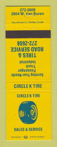 Matchbook Cover - Circle K Tire
