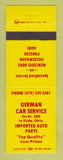 Matchbook Cover - German Car Service Elida OH