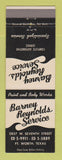 Matchbook Cover - Barney Reynolds Auto Service Fort Worth TX