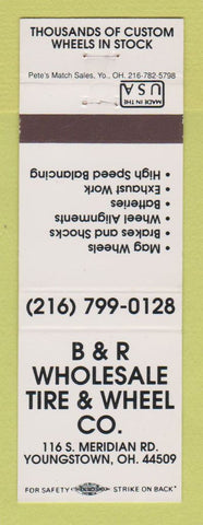 Matchbook Cover - B&R Wholesale Tire Youngstown OH