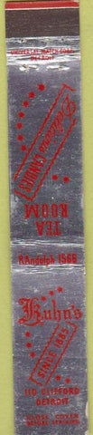 Matchbook Cover - Kuhn's Detroit MI Tea room 10 Strike