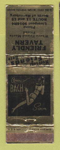 Matchbook Cover - Friendly Tavern Harrisburg PA girlie WEAR