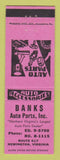 Matchbook Cover - Banks Auto Parts Newington VA