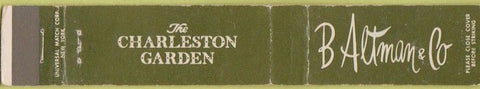 Matchbook Cover - Clharleston Garden 10 Strike
