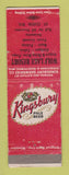 Matchbook Cover - Kingsbury Beer Wolf Lake Resort St Cloud WI WORN