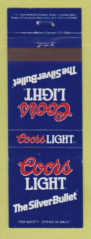 Matchbook Cover - Coors Light Beer Silver Bullet