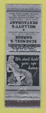 Matchbook Cover - Mellott's Restaurant Breezewood? PA? Girlie